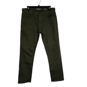 Banana Republic Jean Slim Fit Stretch Denim Pants Olive Green Size 32X30 Mens